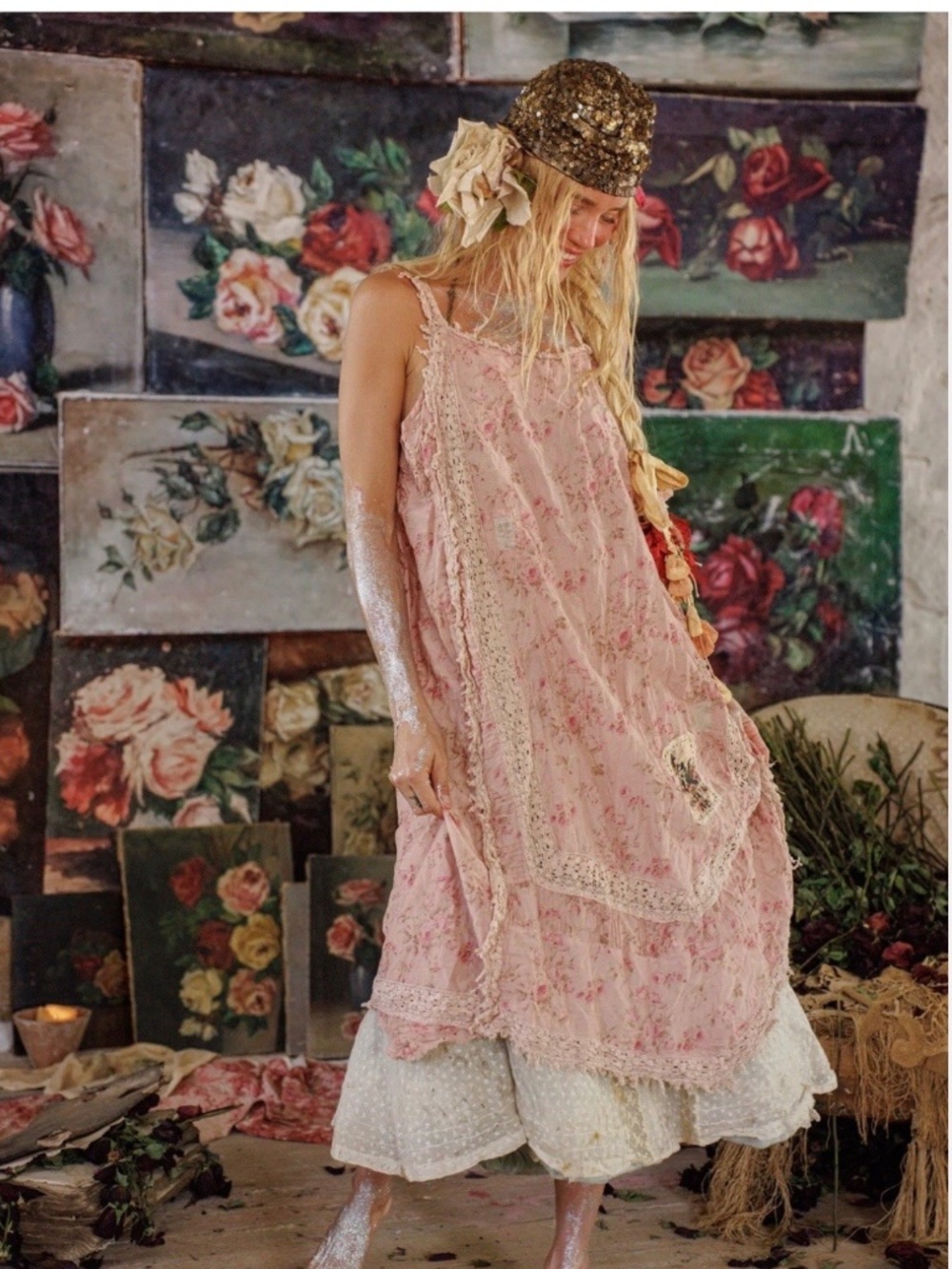 Magnolia Pearl Anna Cecile floral Slip Dress